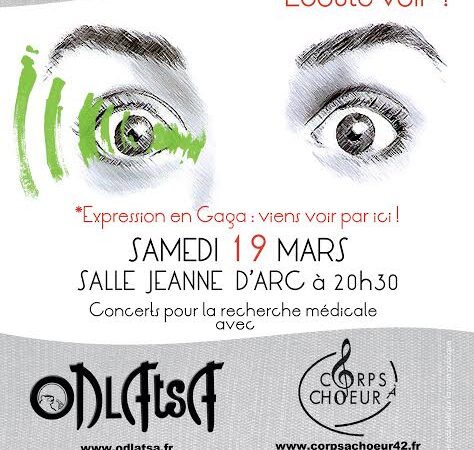 Concert Samedi 19 Mars à 20h30, salle Jeanne d’Arc à Saint-Etienne