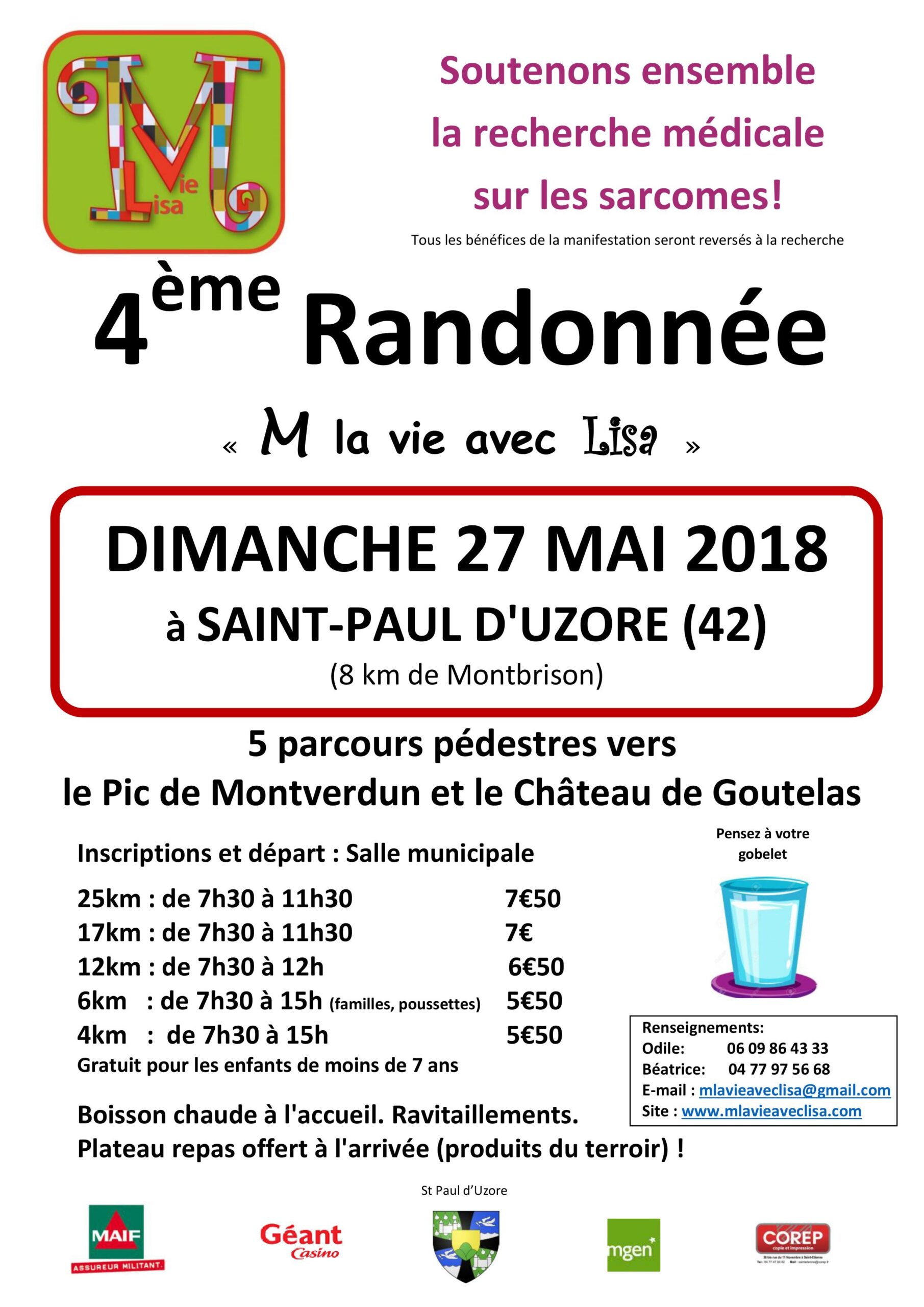4° randonnée pour la recherche médicale Dimanche 27 mai
