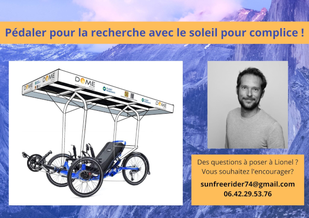 « Sun trip Alpes 2023 », Lionel pédale pour la recherche médicale sur son vélo solaire !