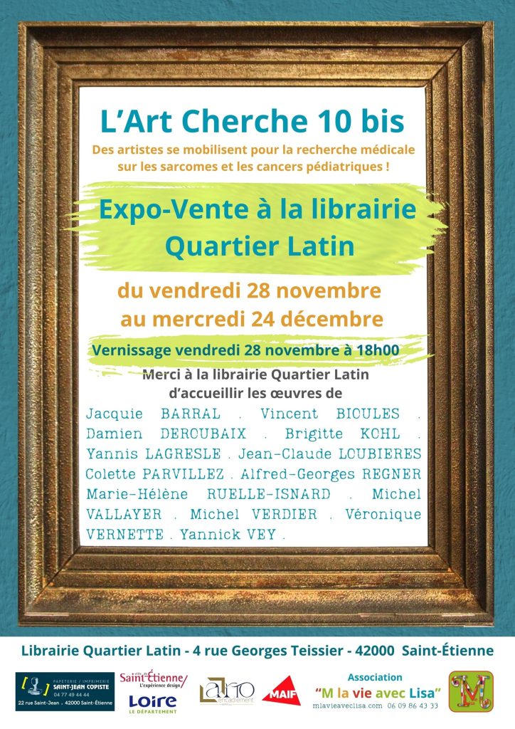Affiche exposition au profit de la recherche
